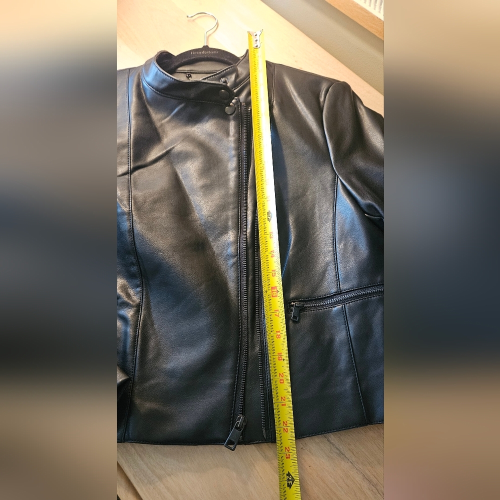Banana Republic Black Faux Leather Jacket - NWT - Picture 10 of 11